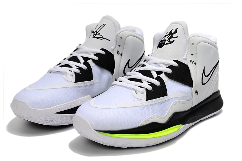 2021 Men Nike Kyrie 8 White Black Green Shoes